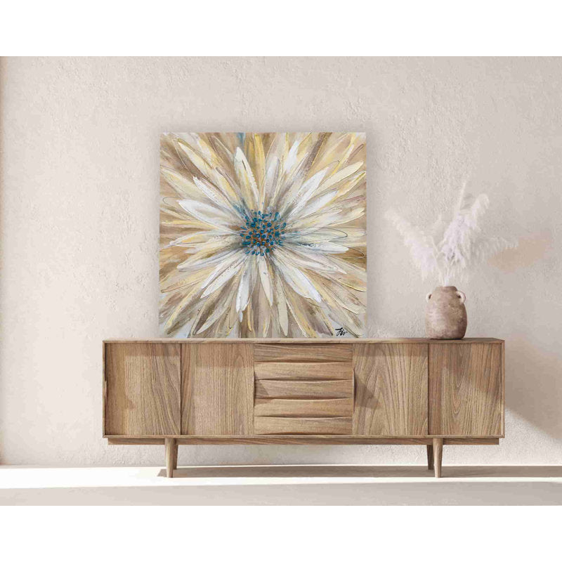 Blossoming Beauty: Elegant Floral Oil Painting for Home Decor