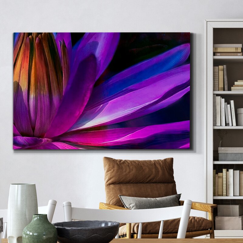 Vibrant Floral Elegance: Stunning Oil Painting of Colorful Petals