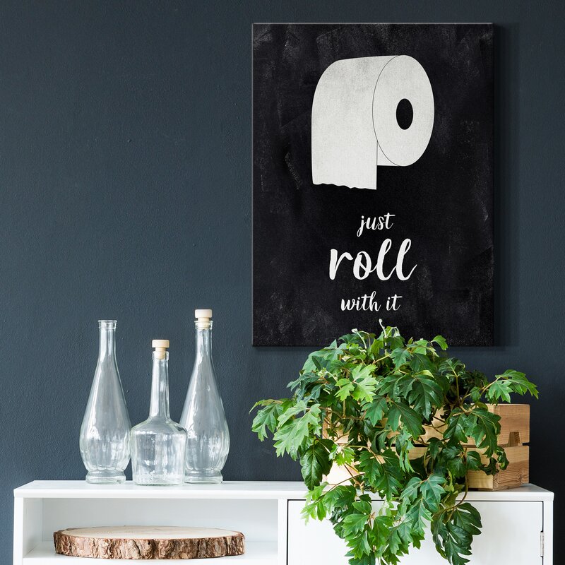 Embrace Life's Roll with It: Modern Black and White Art for Home Decor