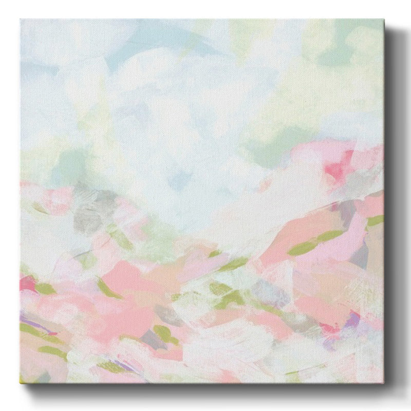 Blossoming Rose Abstract Landscape Oil Painting for Home Decor