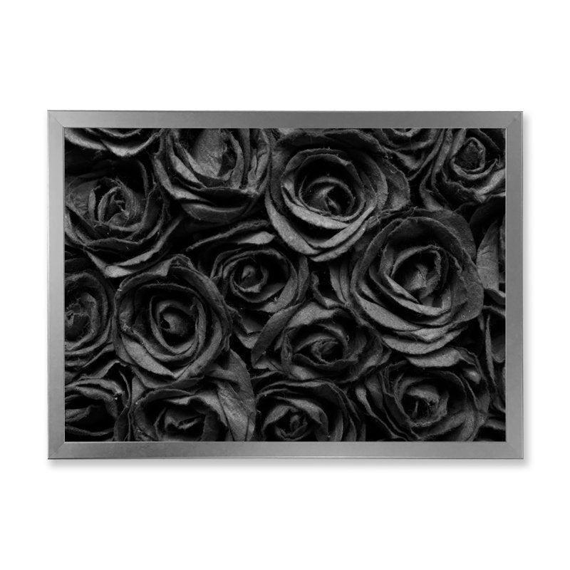Elegant Black Rose Oil Painting for Modern Home Decor