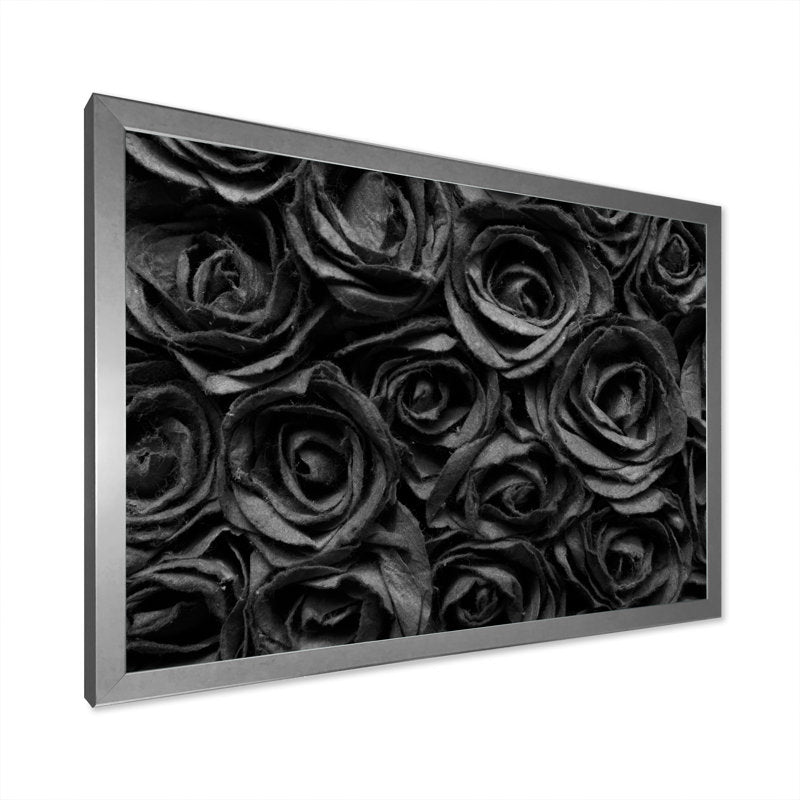 Elegant Black Rose Oil Painting for Modern Home Decor