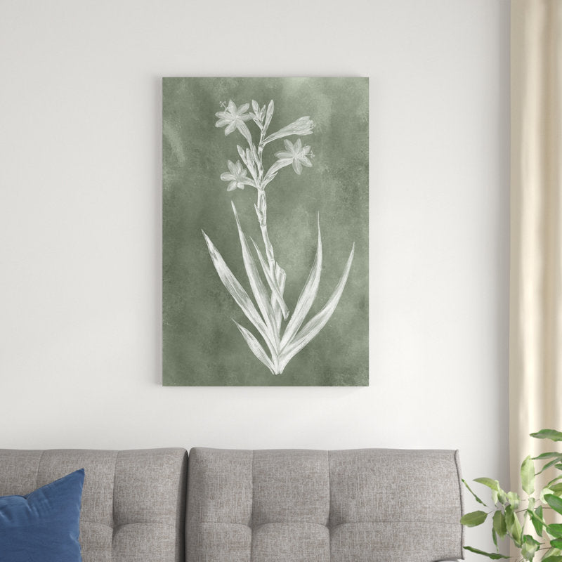 Elegant Sage Floral Oil Painting for Home Decor and Art Lovers