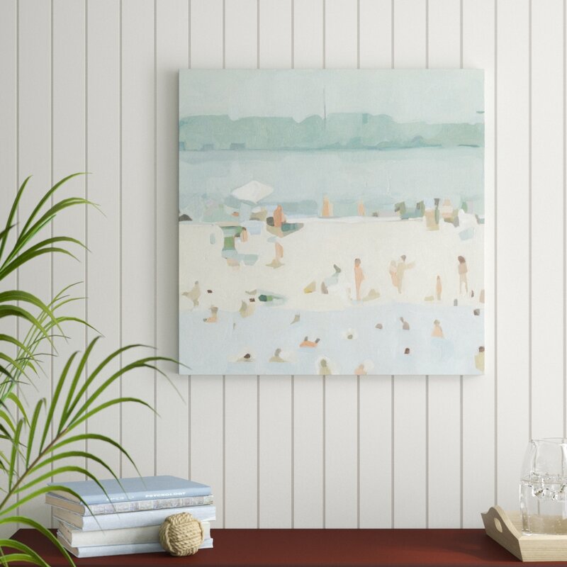 Serene Beach Day Oil Painting