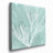 Elegant Seaweed Art on Aqua Background for Coastal Home Decor