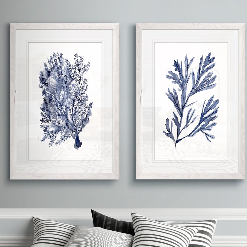 Underwater Seaweed Art - Elegant Oil Painting Set for Coastal Decor