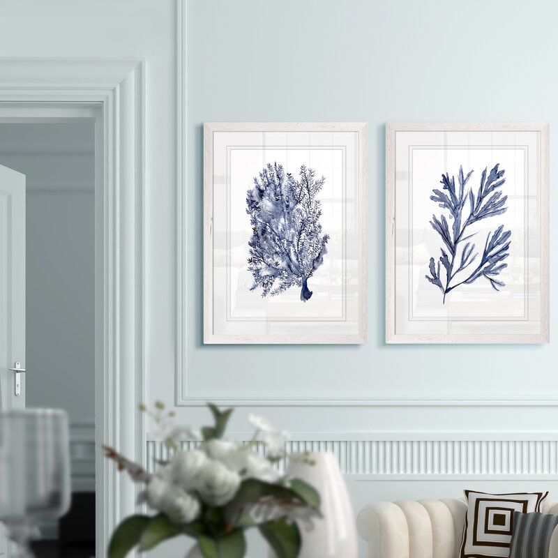 Underwater Seaweed Art - Elegant Oil Painting Set for Coastal Decor
