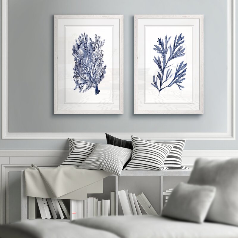 Underwater Seaweed Art - Elegant Oil Painting Set for Coastal Decor