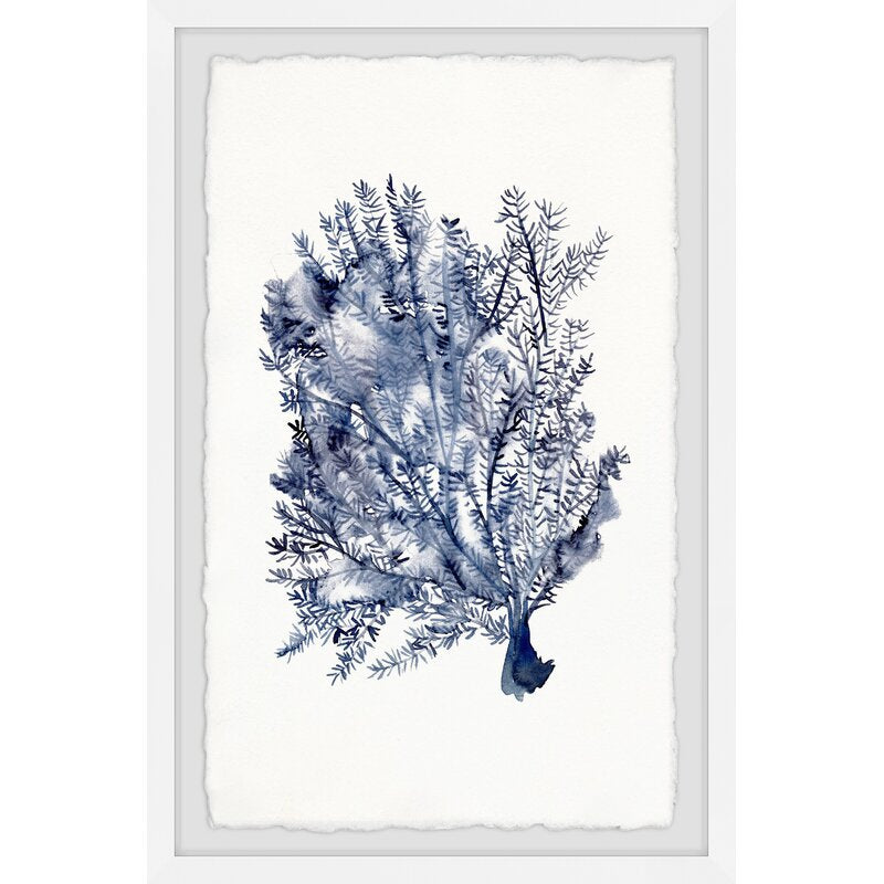 Elegant Seaweed Triptych Oil Painting for Beachy Home Decor