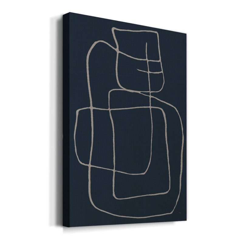 Abstract Night Sky Shapes - Modern Oil Painting for Contemporary Décor