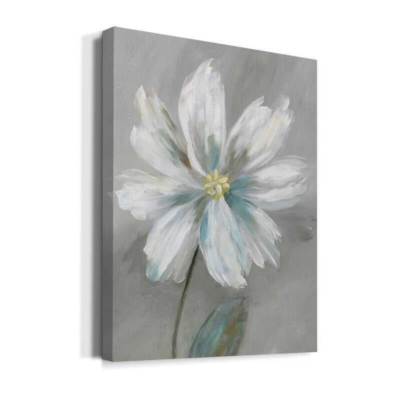 Elegant White Flower Oil Painting for Modern Home Decor