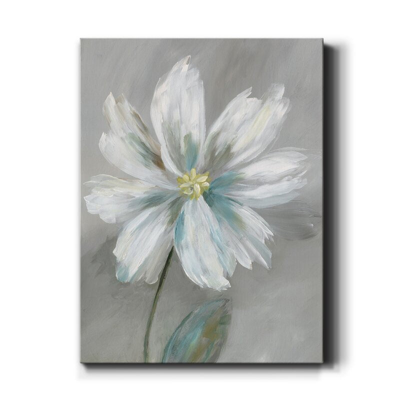 Elegant White Flower Oil Painting for Modern Home Decor