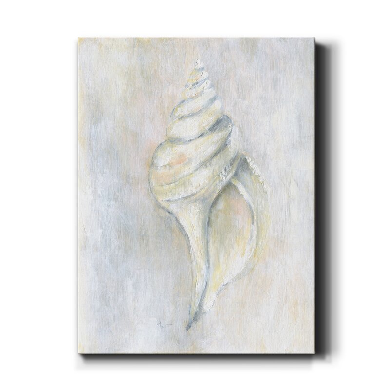 Serene Coastal Shell Oil Painting