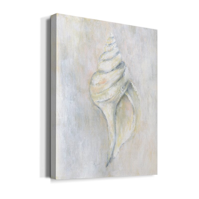 Serene Coastal Shell Oil Painting