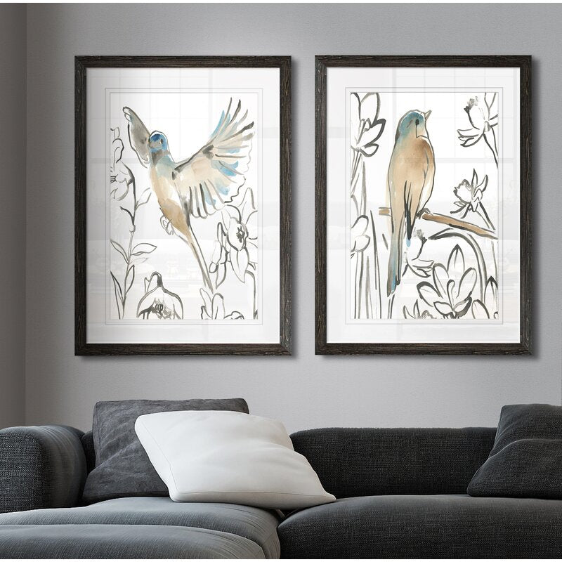 Enchanting Songbird Meadow Oil Painting Set