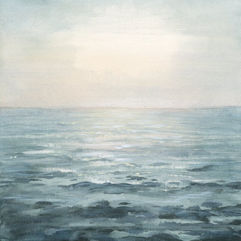 Tranquil Ocean View Oil Painting for Serene Home Decor