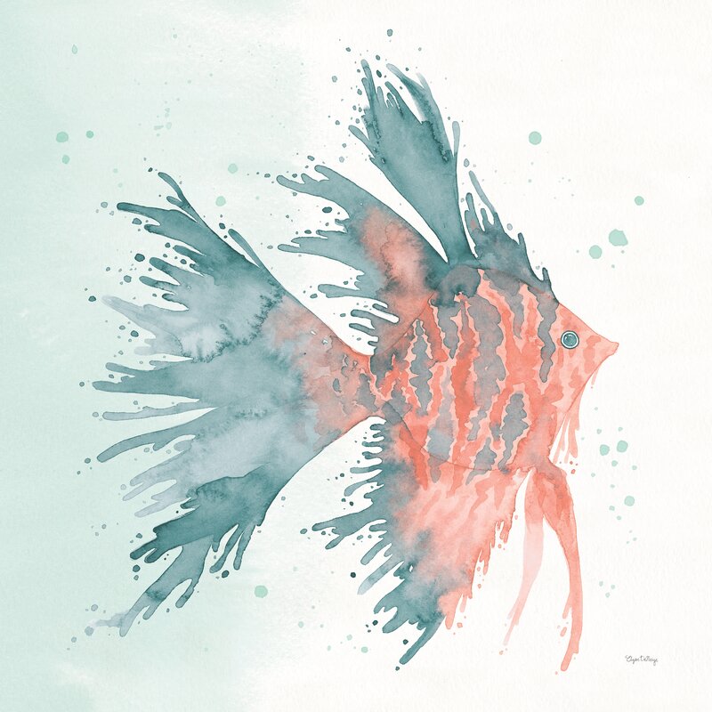Abstract Fish Splash Oil Painting