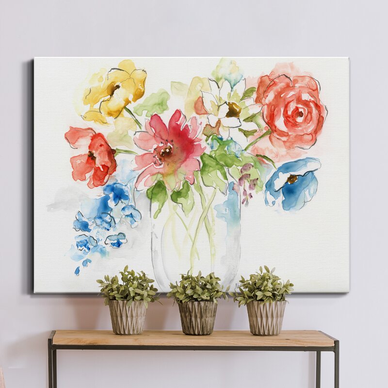 Vibrant Floral Delight: A Bright Spring Oil Painting for Your Home