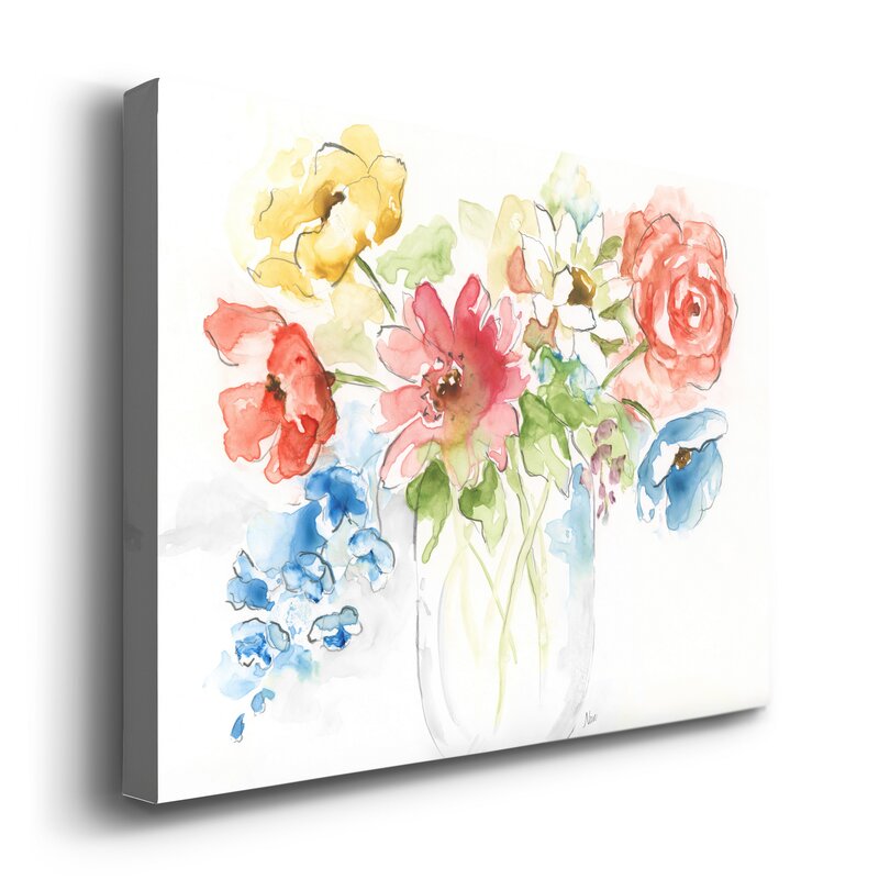 Vibrant Floral Delight: A Bright Spring Oil Painting for Your Home