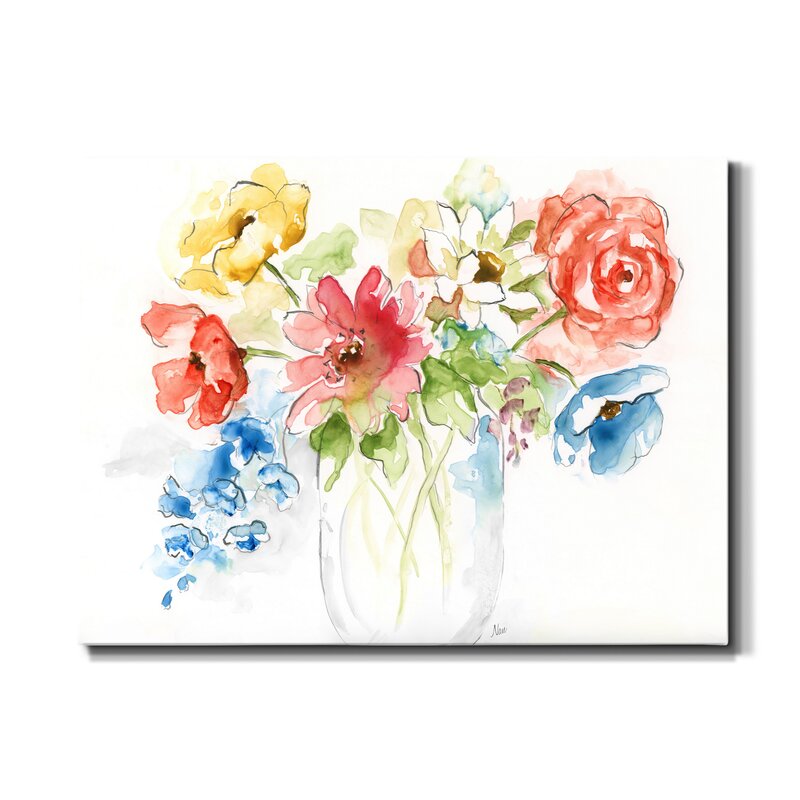 Vibrant Floral Delight: A Bright Spring Oil Painting for Your Home