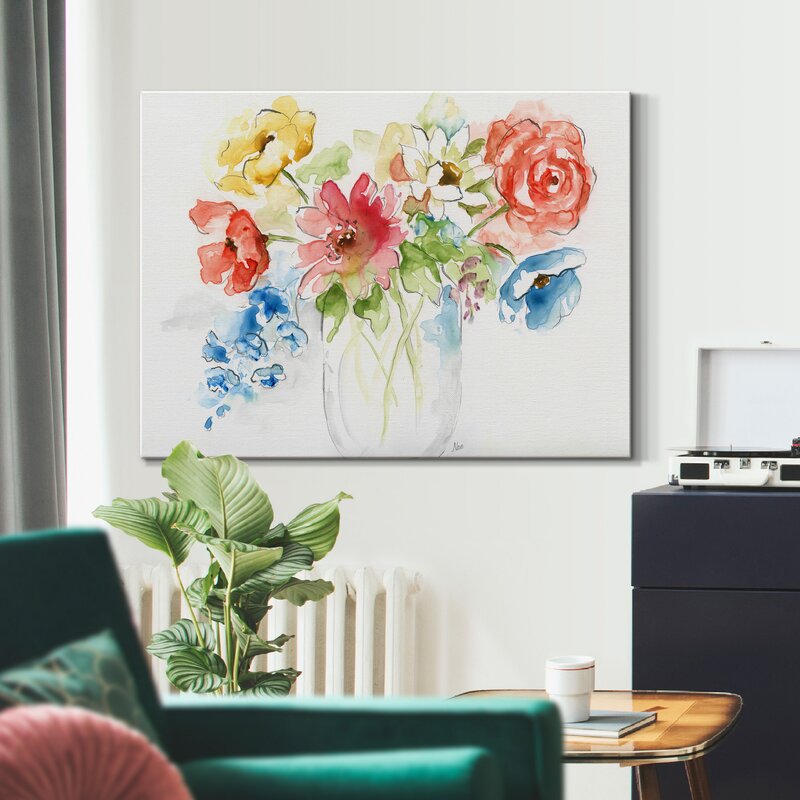 Vibrant Floral Delight: A Bright Spring Oil Painting for Your Home