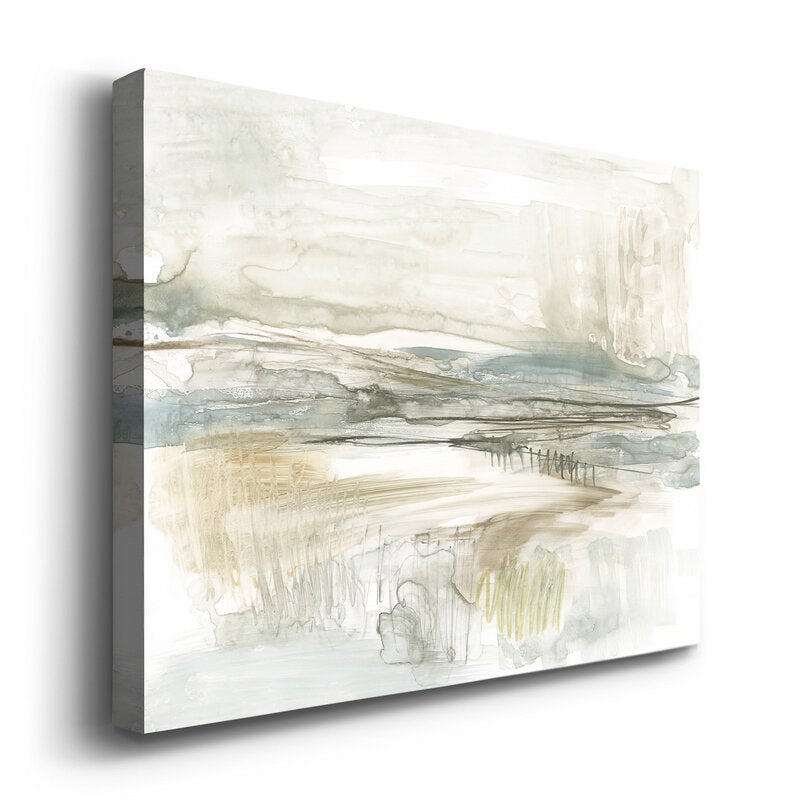 Tranquil Abstract Landscape Oil Painting for Modern Home Decor