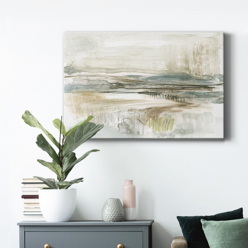 Tranquil Abstract Landscape Oil Painting for Modern Home Decor