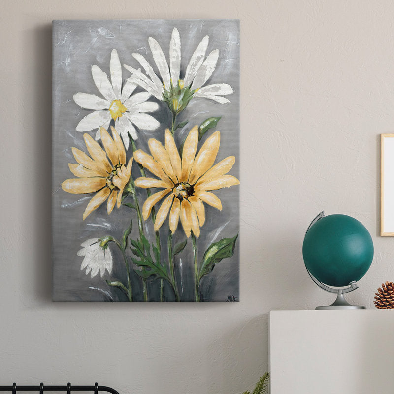 Bright Summer Daisies - Vibrant Floral Oil Painting for Home Decor