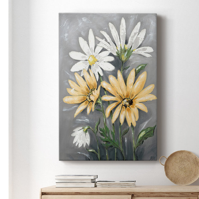 Bright Summer Daisies - Vibrant Floral Oil Painting for Home Decor