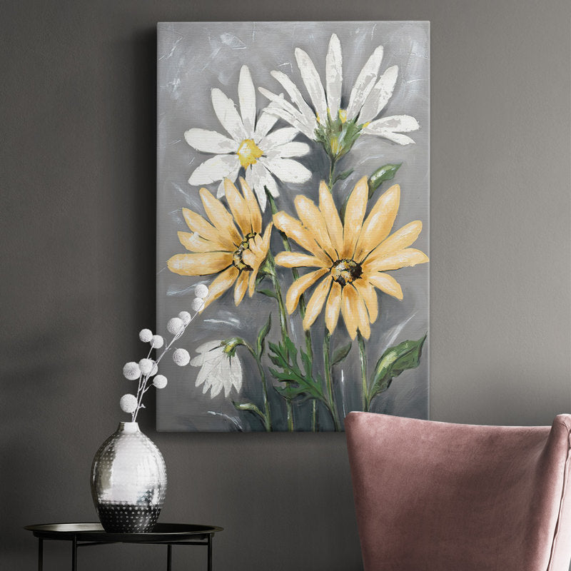 Bright Summer Daisies - Vibrant Floral Oil Painting for Home Decor