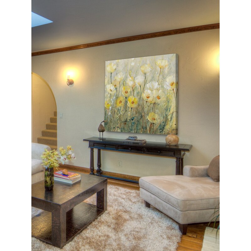 Radiant Yellow Flowers in Bloom - Summer Floral Oil Painting