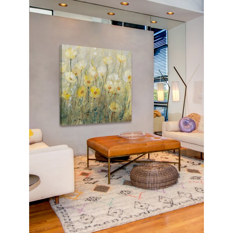 Radiant Yellow Flowers in Bloom - Summer Floral Oil Painting