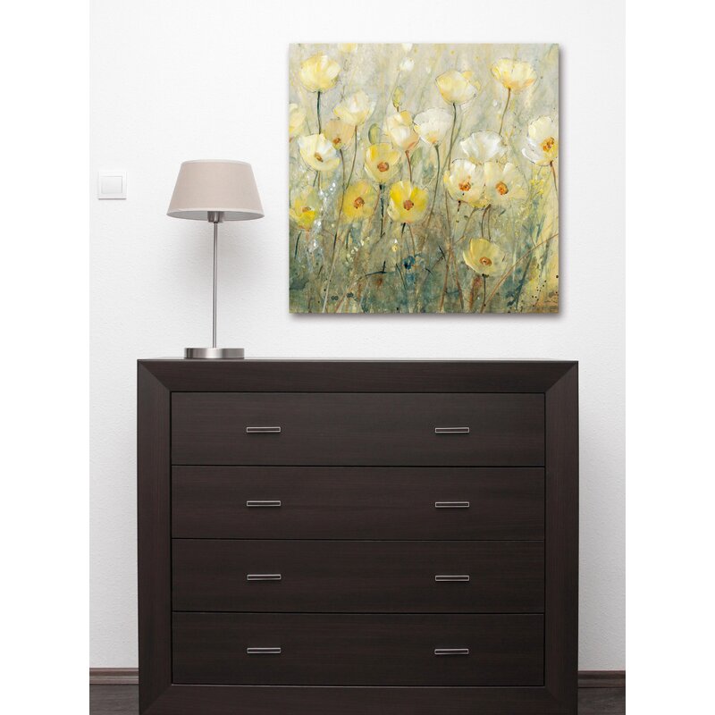 Radiant Yellow Flowers in Bloom - Summer Floral Oil Painting