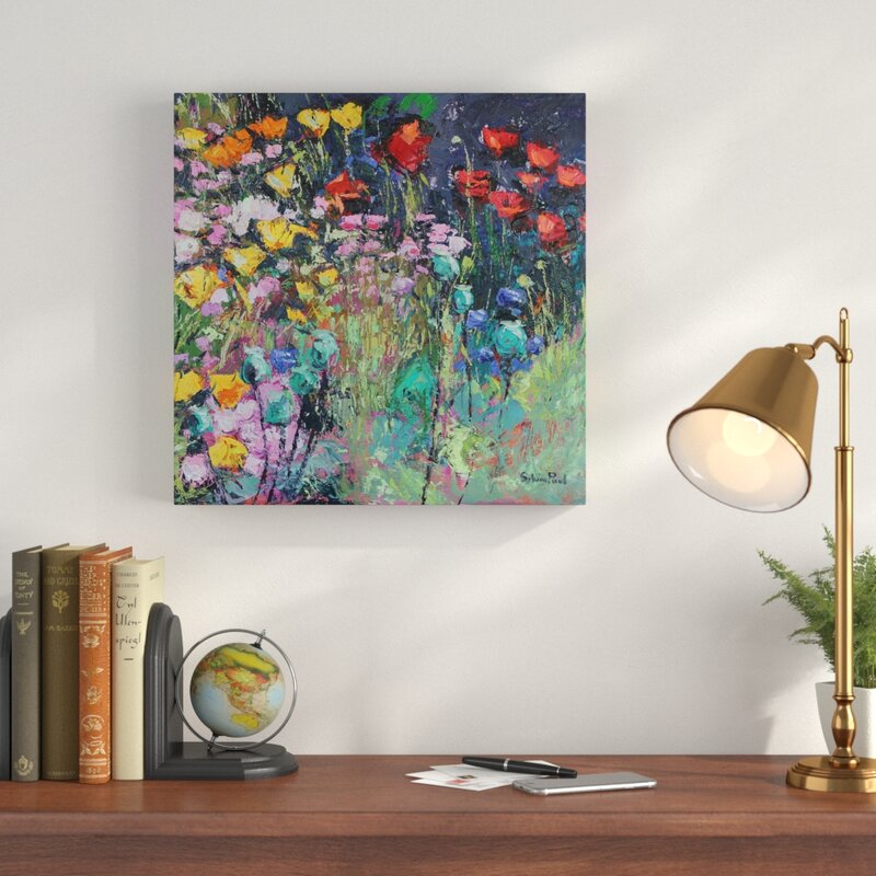 Vibrant Summer Meadow Flowers Oil Painting