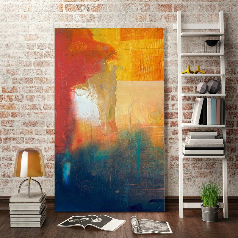 Vibrant Abstract Summer Landscape Oil Painting
