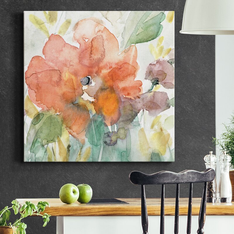 Vibrant Floral Elegance: Radiant Oil Painting of Bright Blossoms