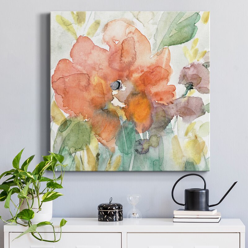 Vibrant Floral Elegance: Radiant Oil Painting of Bright Blossoms