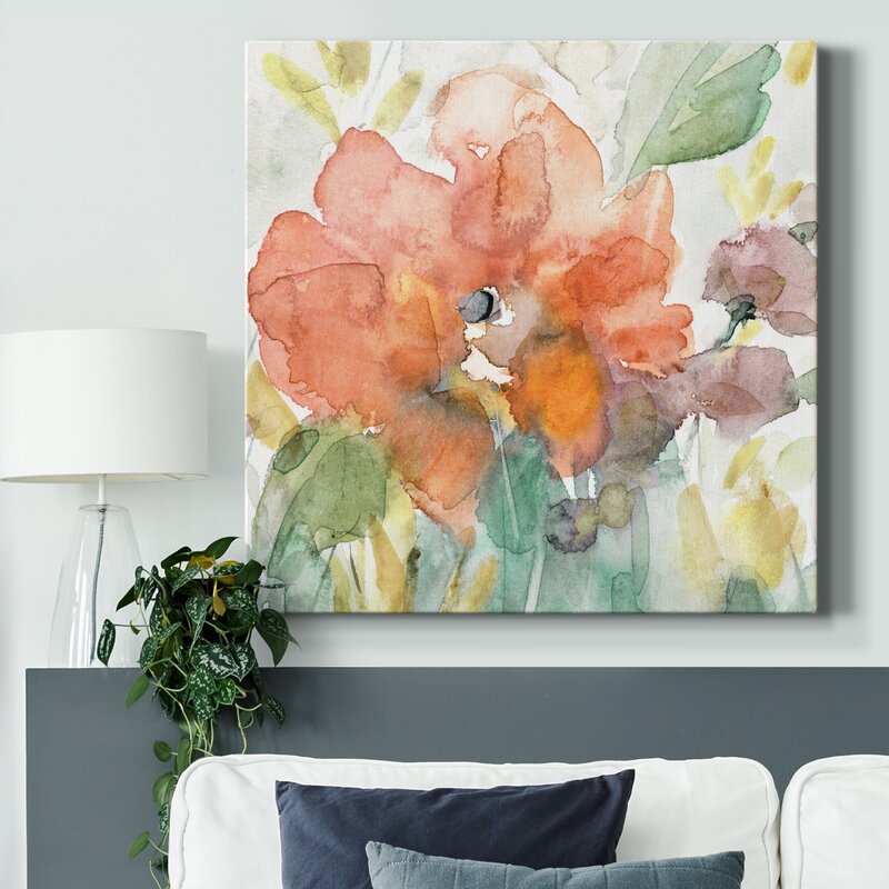 Vibrant Floral Elegance: Radiant Oil Painting of Bright Blossoms