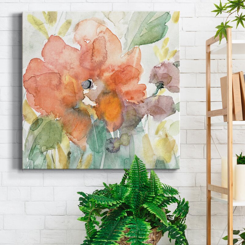 Vibrant Floral Elegance: Radiant Oil Painting of Bright Blossoms