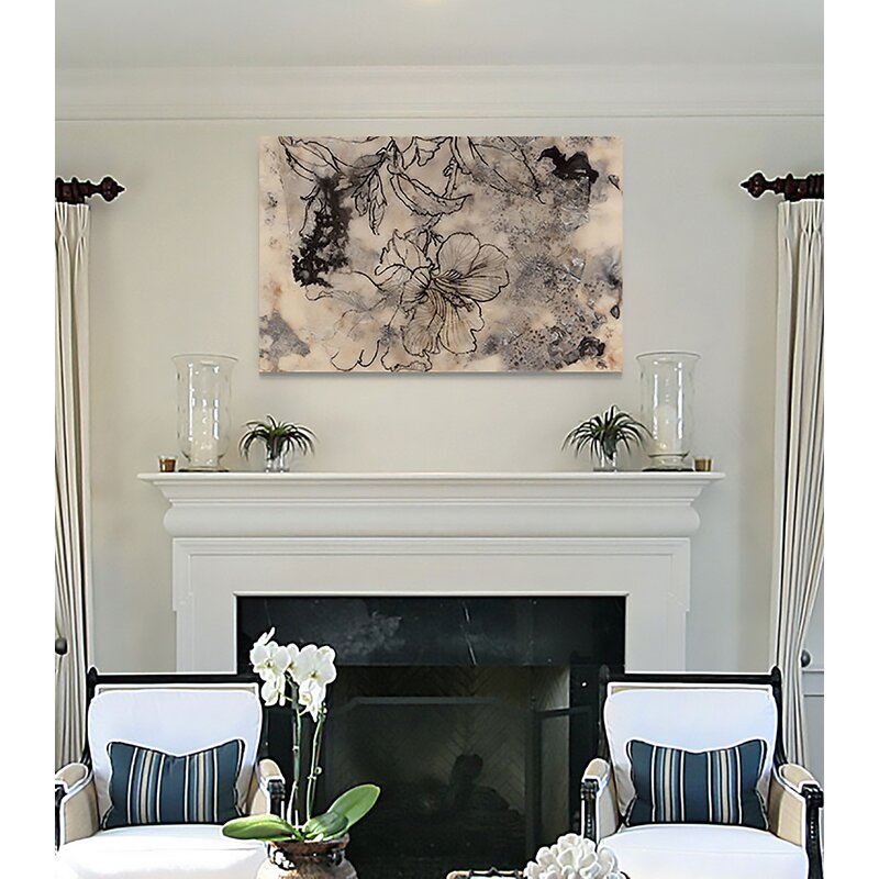 Floral Tattoo Art: Elegant Oil Painting for Modern Home Decor
