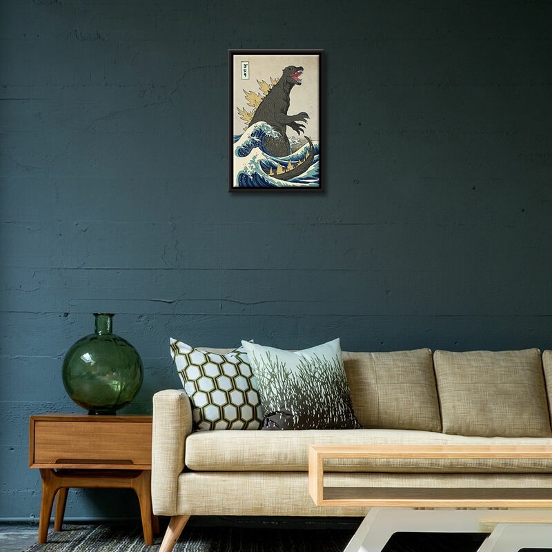 Mythical Beast Emerges from the Waves - Striking Oil Painting