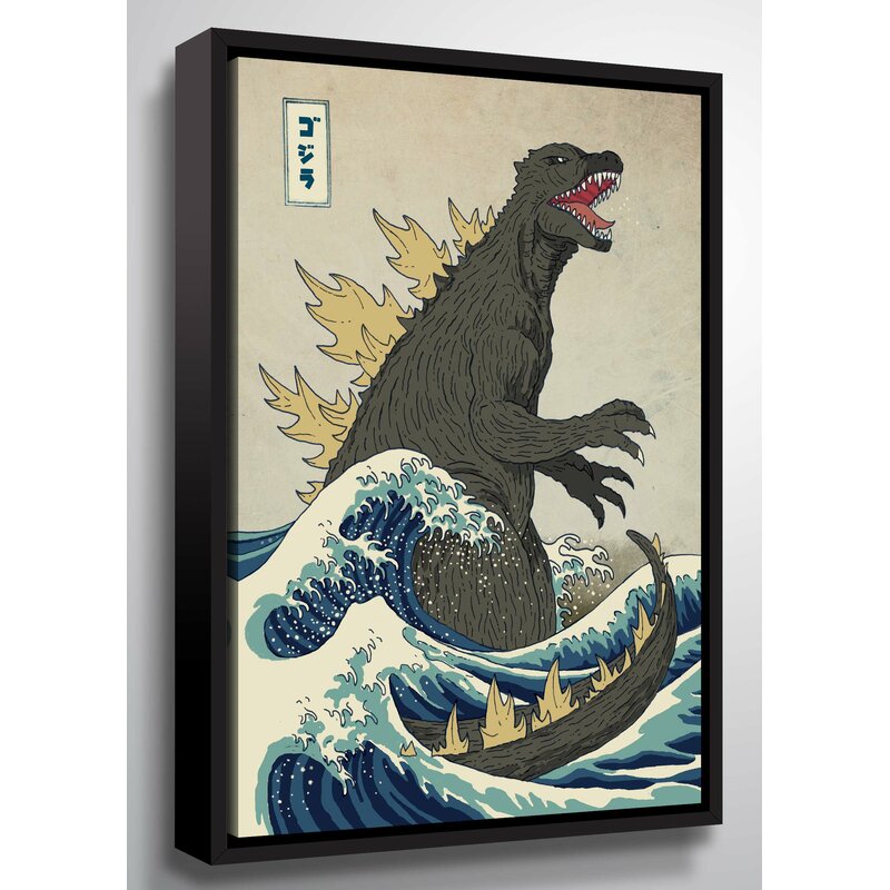 Mythical Beast Emerges from the Waves - Striking Oil Painting