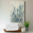 Blue Spring Floral Abstract Oil Painting for Modern Home Decor