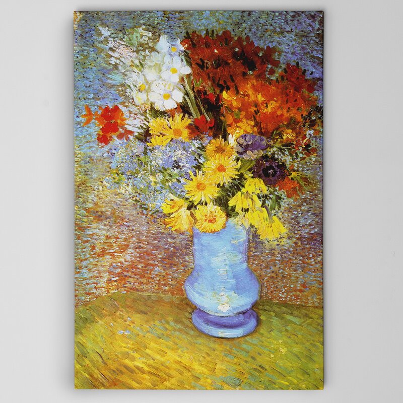 Vibrant Flower Vase Oil Painting
