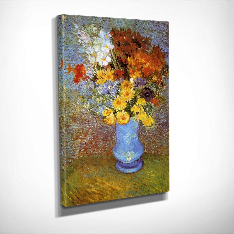 Vibrant Flower Vase Oil Painting