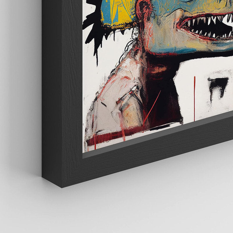 Basquiat Inspired Dinosaur Wall Art Set - Contemporary Vintage Style Prints