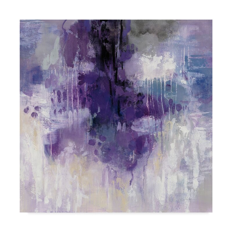 Violet Rain Abstract Oil Painting