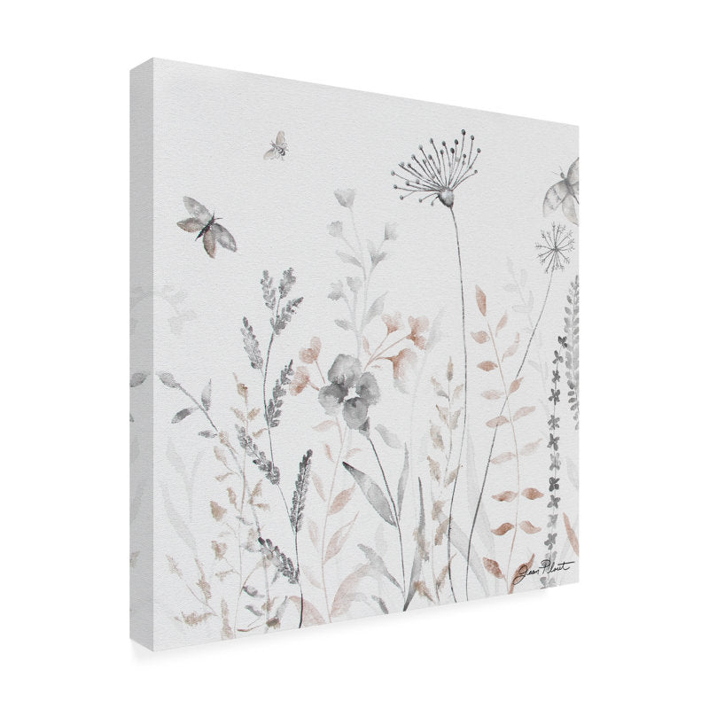 Delicate Wildflower Landscape Art Print