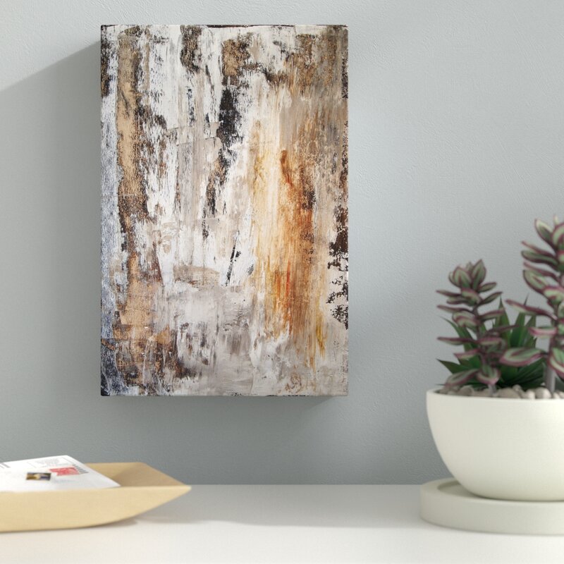 Weathered Abstract Landscape Oil Painting
