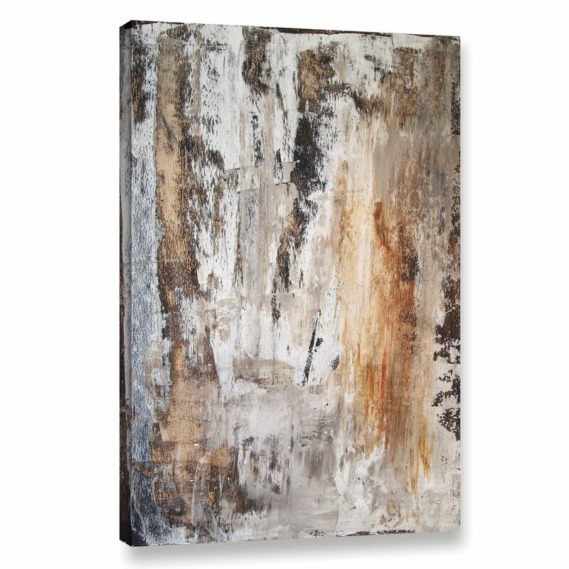 Weathered Abstract Landscape Oil Painting